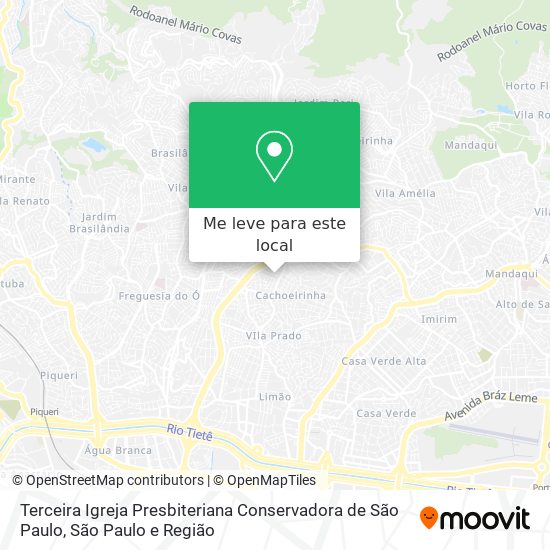 Terceira Igreja Presbiteriana Conservadora de São Paulo mapa