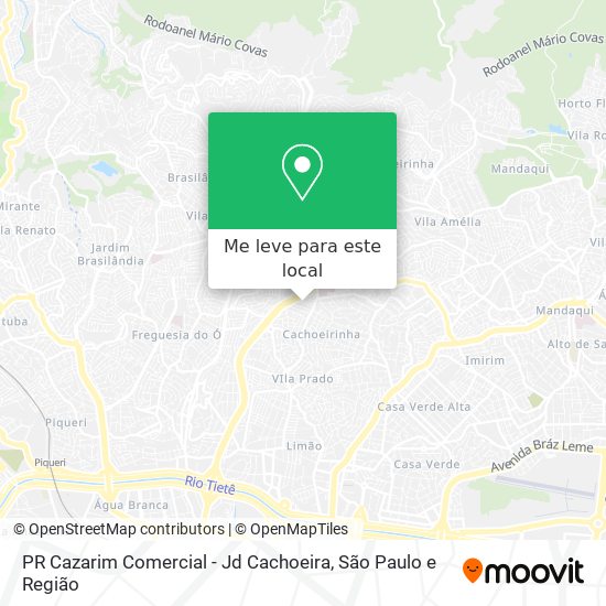 PR Cazarim Comercial - Jd Cachoeira mapa