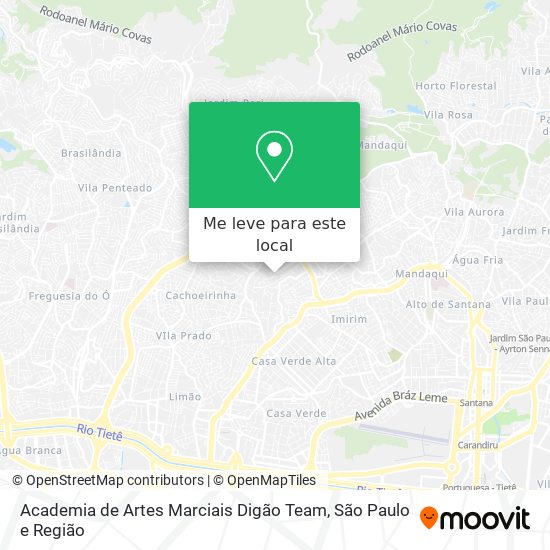 Academia de Artes Marciais Digão Team mapa
