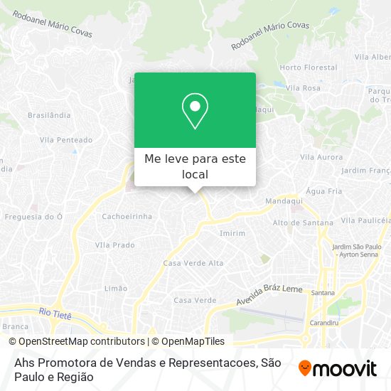 Ahs Promotora de Vendas e Representacoes mapa
