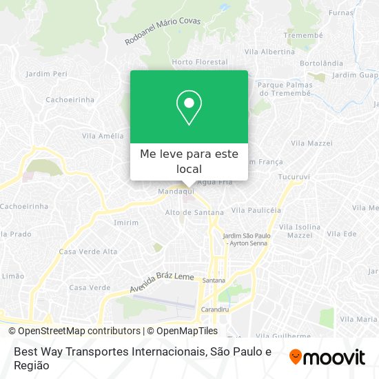 Best Way Transportes Internacionais mapa