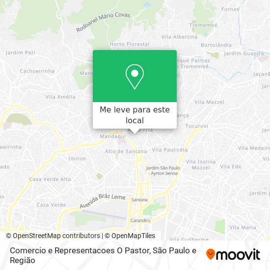 Comercio e Representacoes O Pastor mapa