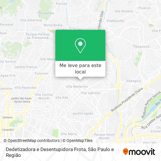 Dedetizadora e Desentupidora Frota mapa