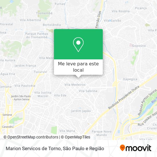 Marion Servicos de Torno mapa