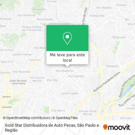 Gold Star Distribuidora de Auto Pecas mapa