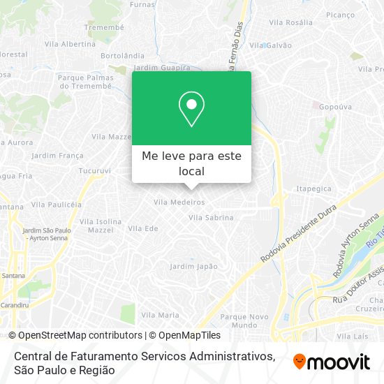 Central de Faturamento Servicos Administrativos mapa