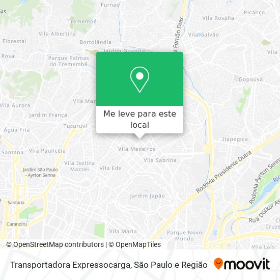 Transportadora Expressocarga mapa