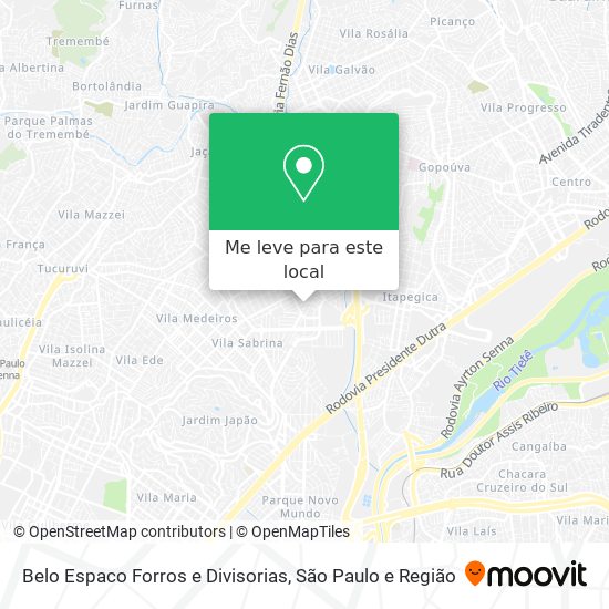 Belo Espaco Forros e Divisorias mapa