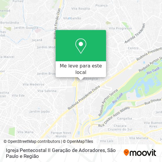Igreja Pentecostal II Geração de Adoradores mapa