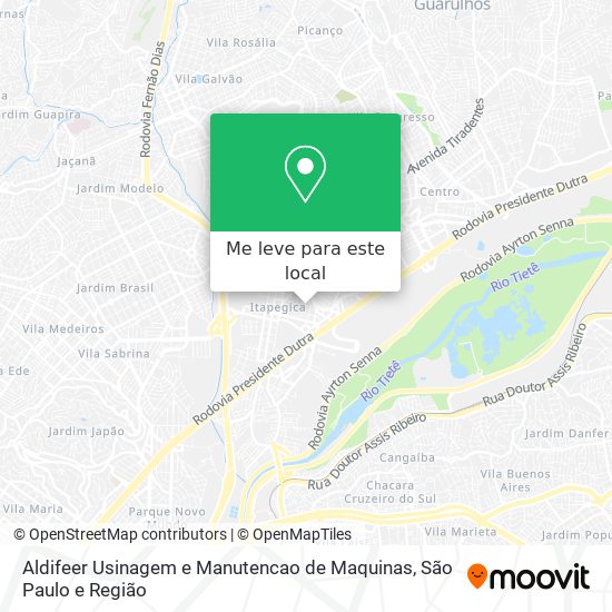 Aldifeer Usinagem e Manutencao de Maquinas mapa