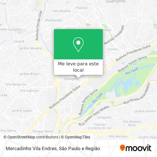 Mercadinho Vila Endres mapa