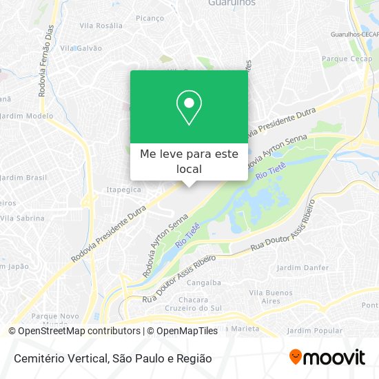 Cemitério Vertical mapa