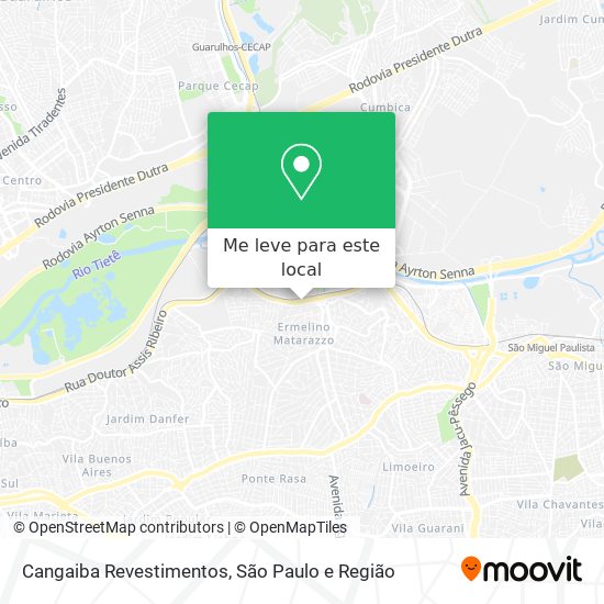 Cangaiba Revestimentos mapa