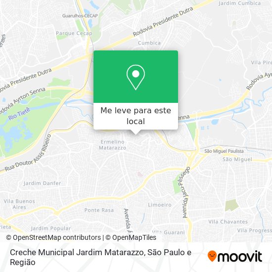 Creche Municipal Jardim Matarazzo mapa