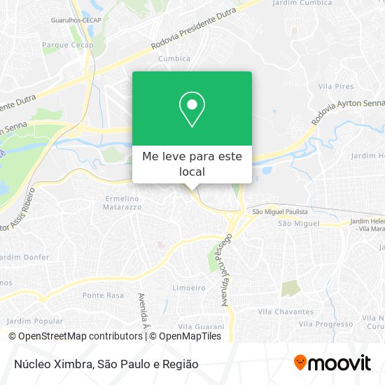 Núcleo Ximbra mapa
