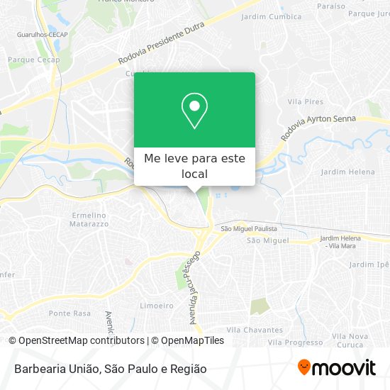 Barbearia União mapa