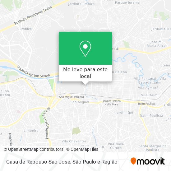 Casa de Repouso Sao Jose mapa
