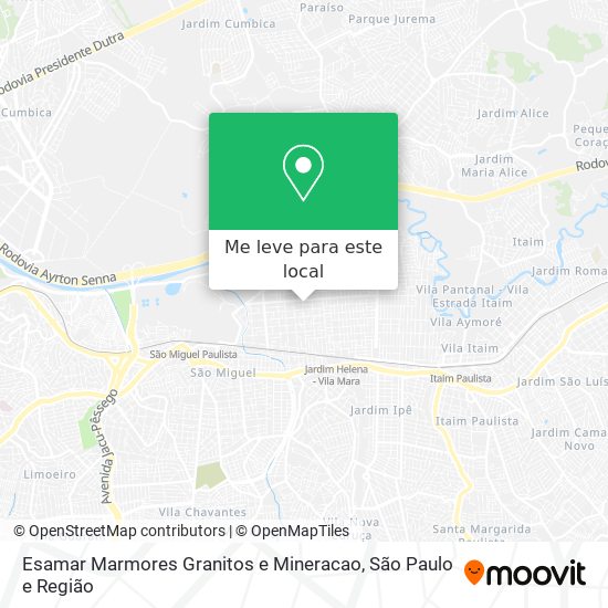 Esamar Marmores Granitos e Mineracao mapa