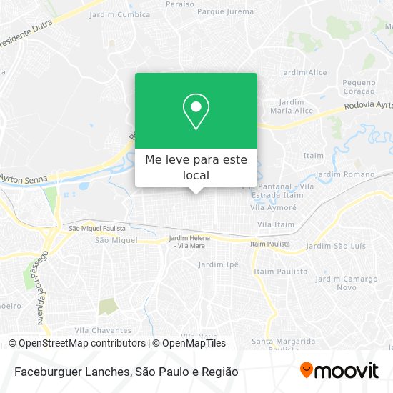 Faceburguer Lanches mapa