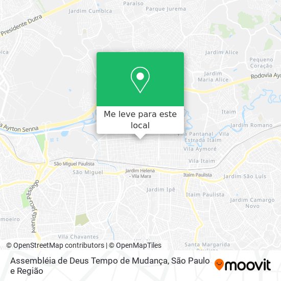 Assembléia de Deus Tempo de Mudança mapa
