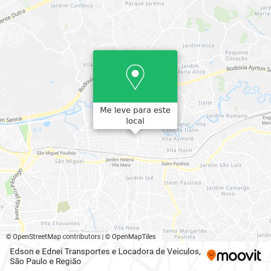 Edson e Ednei Transportes e Locadora de Veiculos mapa