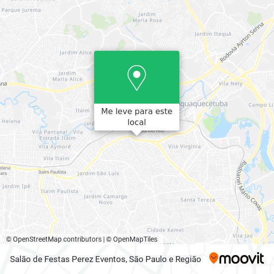 Salão de Festas Perez Eventos mapa