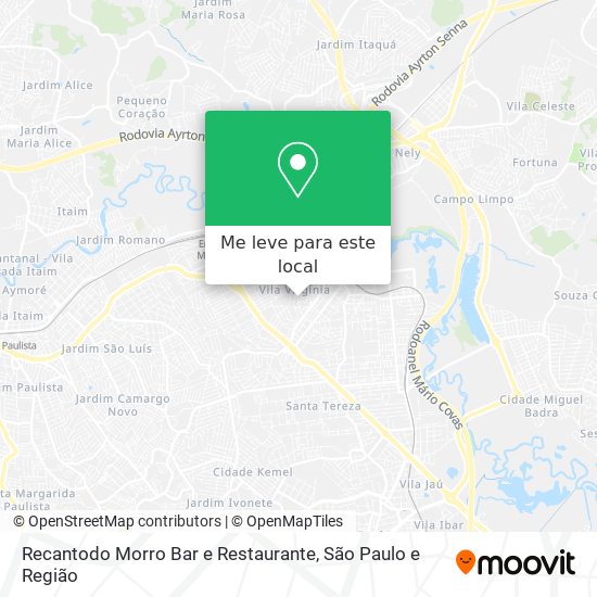Recantodo Morro Bar e Restaurante mapa