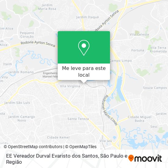 EE Vereador Durval Evaristo dos Santos mapa