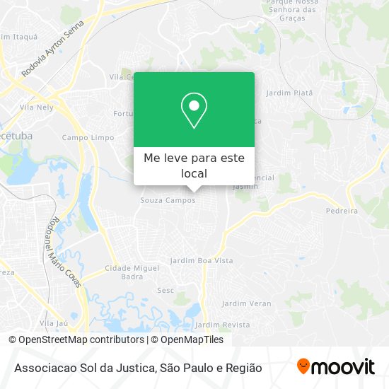 Associacao Sol da Justica mapa