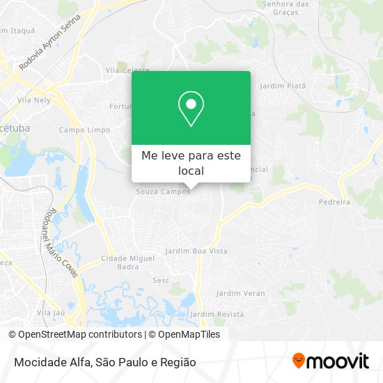 Mocidade Alfa mapa