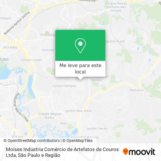 Moises Indústria Comércio de Artefatos de Couros Ltda mapa