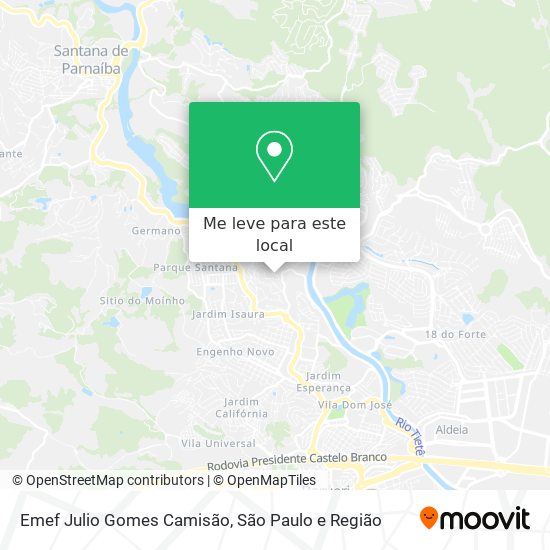 Emef Julio Gomes Camisão mapa