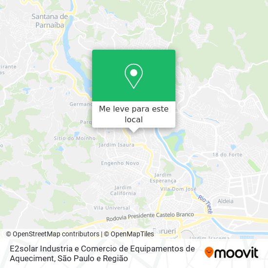E2solar Industria e Comercio de Equipamentos de Aqueciment mapa