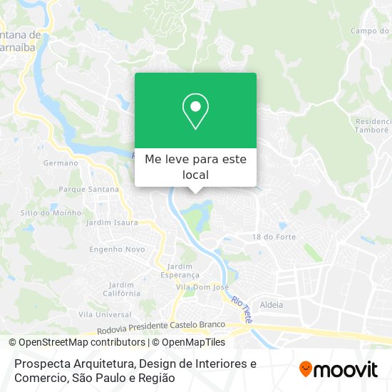 Prospecta Arquitetura, Design de Interiores e Comercio mapa