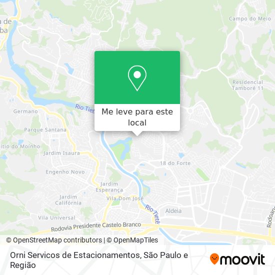 Orni Servicos de Estacionamentos mapa