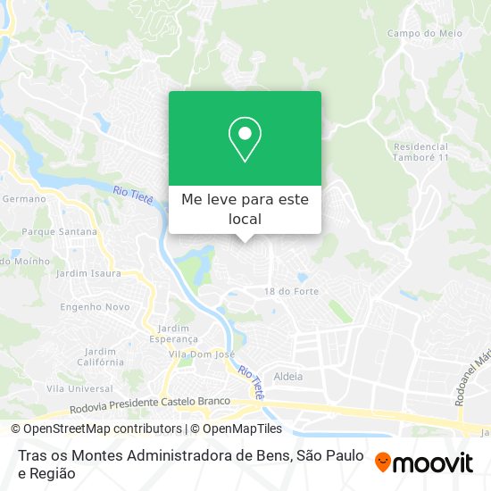 Tras os Montes Administradora de Bens mapa