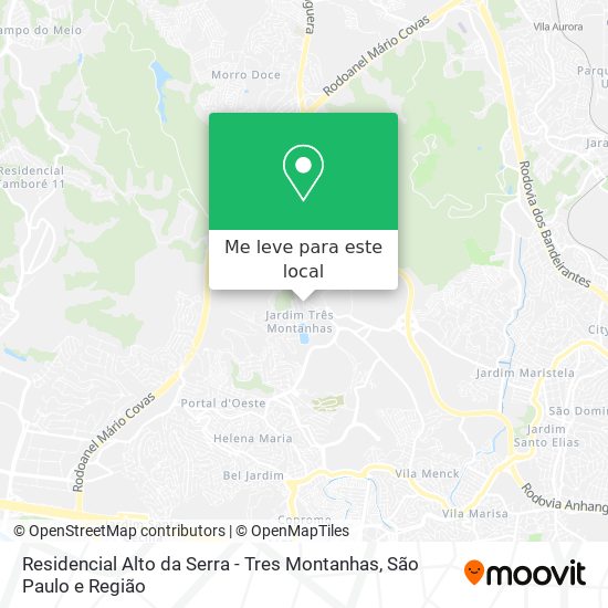 Residencial Alto da Serra - Tres Montanhas mapa
