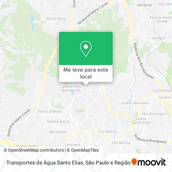 Transportes de Água Santo Elias mapa