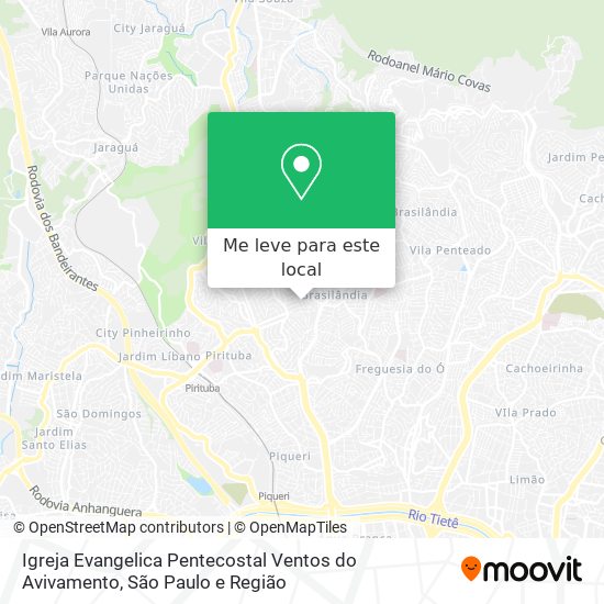 Igreja Evangelica Pentecostal Ventos do Avivamento mapa