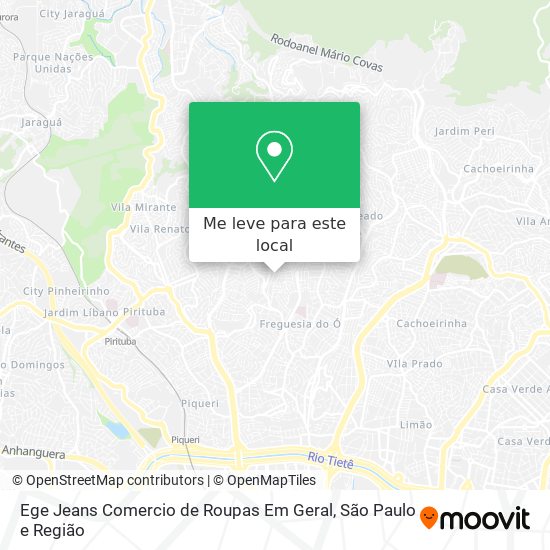 Ege Jeans Comercio de Roupas Em Geral mapa