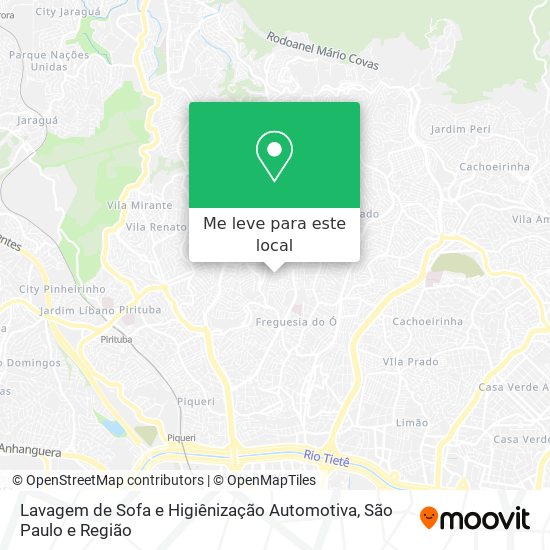 Lavagem de Sofa e Higiênização Automotiva mapa