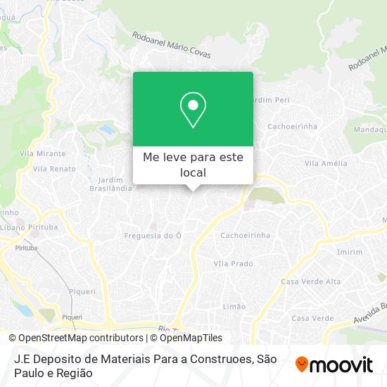 J.E Deposito de Materiais Para a Construoes mapa