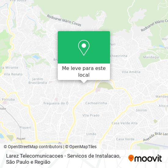Larez Telecomunicacoes - Servicos de Instalacao mapa