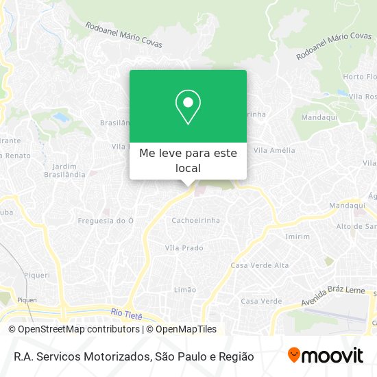 R.A. Servicos Motorizados mapa