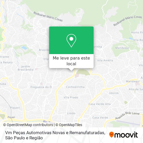 Vm Peças Automotivas Novas e Remanufaturadas mapa