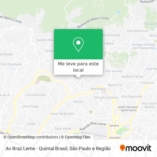 Av Braz Leme - Quintal Brasil mapa