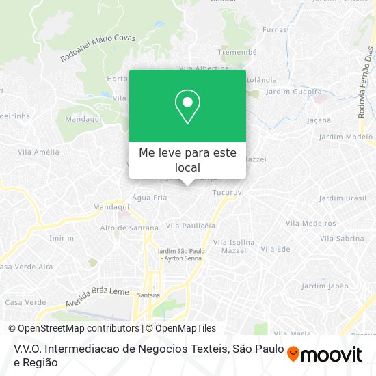 V.V.O. Intermediacao de Negocios Texteis mapa