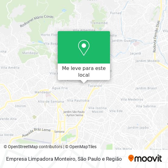 Empresa Limpadora Monteiro mapa