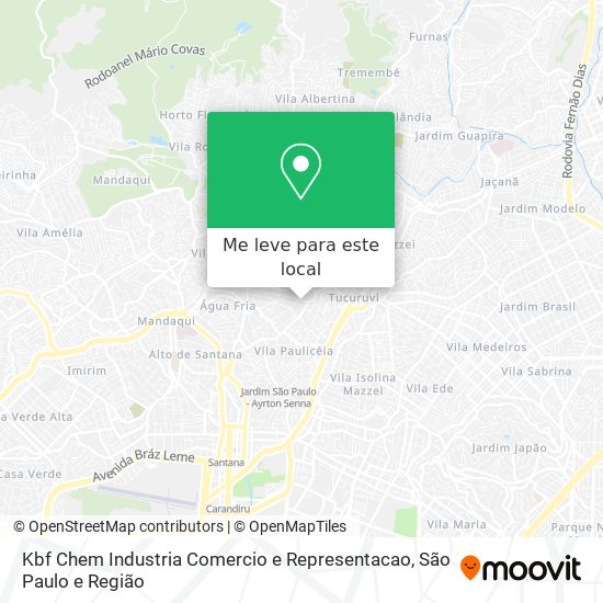 Kbf Chem Industria Comercio e Representacao mapa