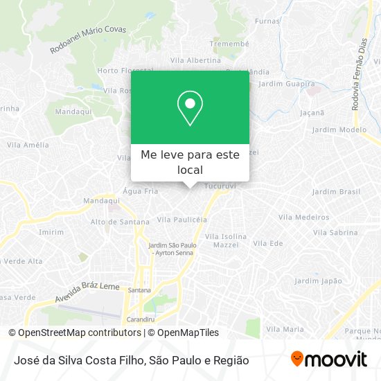 José da Silva Costa Filho mapa